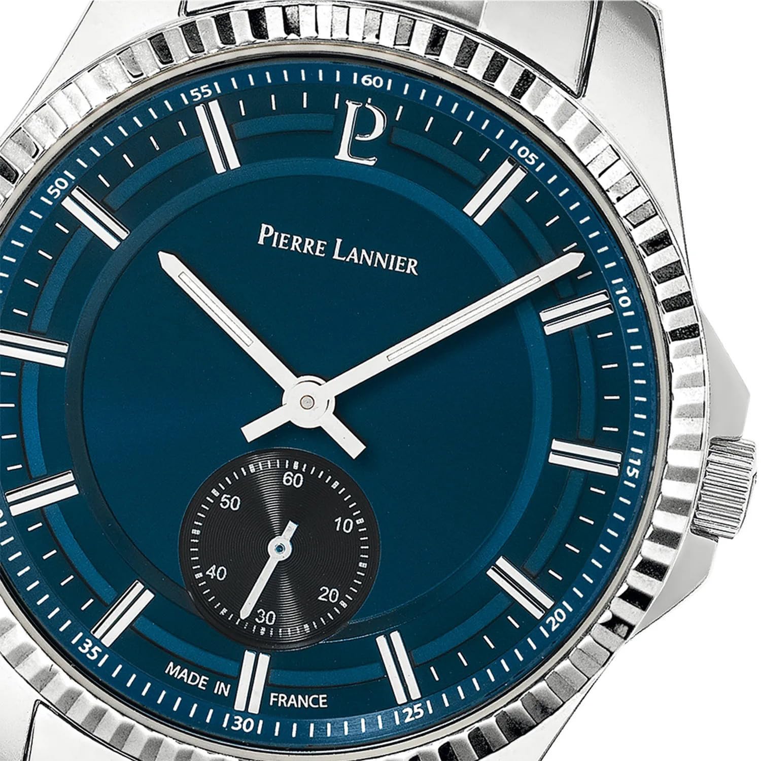 pierre-lannier-montre-metropolitain-seconde-excentr-e-acier-bicolore image 2