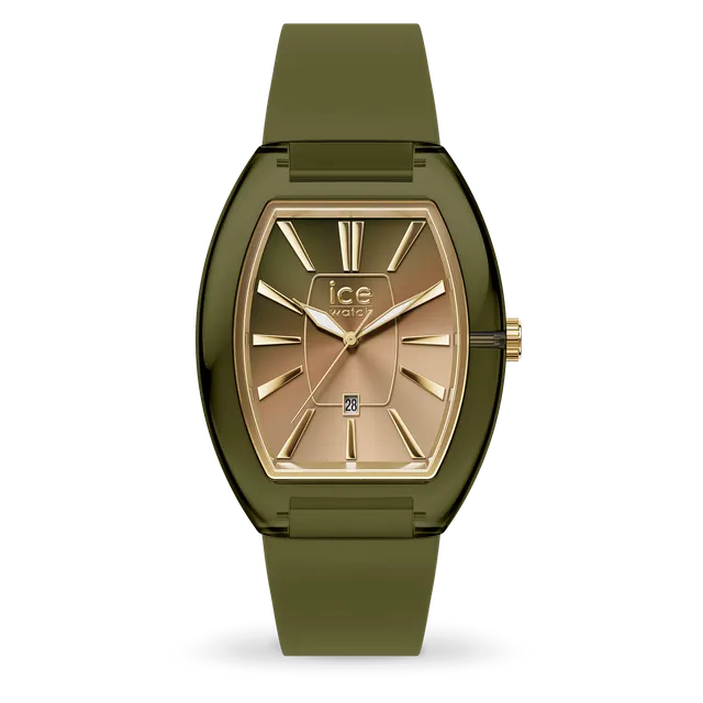ice-watch-ice-dome-olive-green-montre-femme-verte-touches-dor-es-dateur image 1