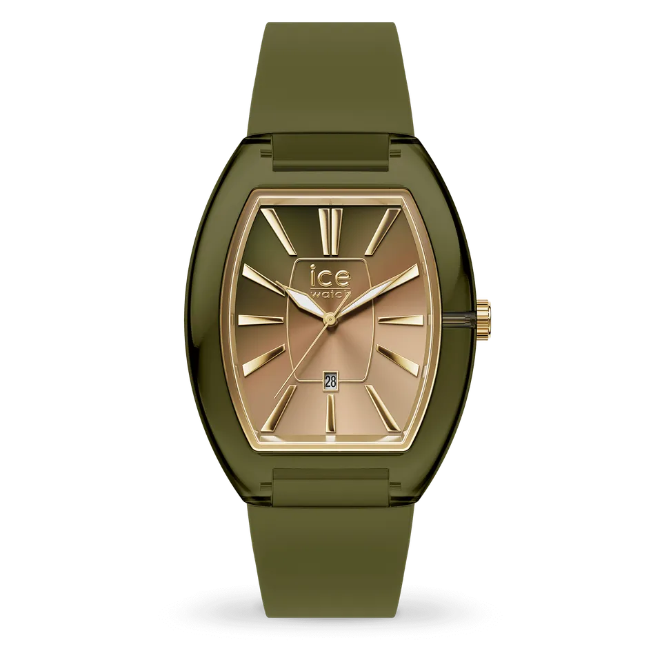 ice-watch-ice-dome-olive-green-montre-femme-verte-touches-dor-es-dateur image 1