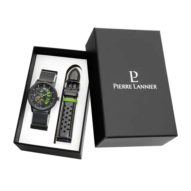 pierre-lannier-paddock-montre-automatique-homme-43-mm-bracelet-cuir image 1