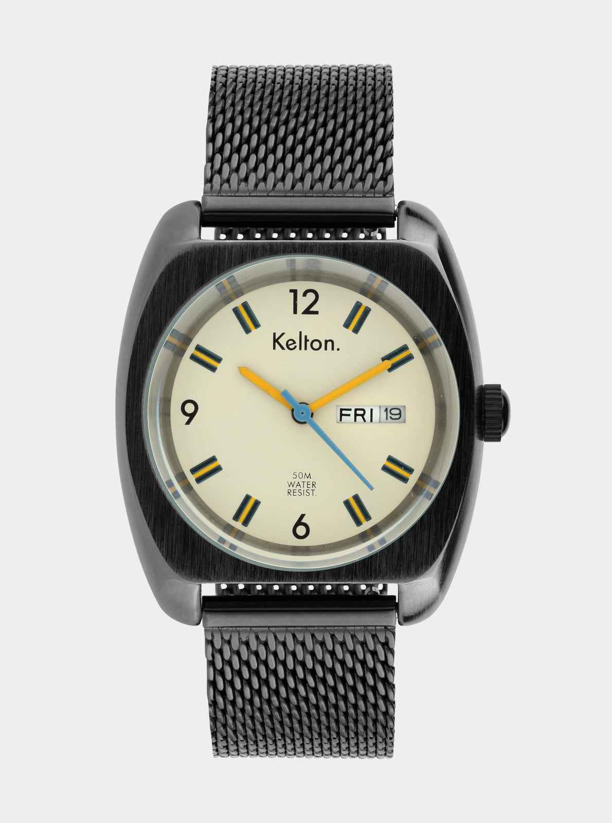 kelton-rc22-montre-white-mesh-blanc-vintage-jour-date image 1