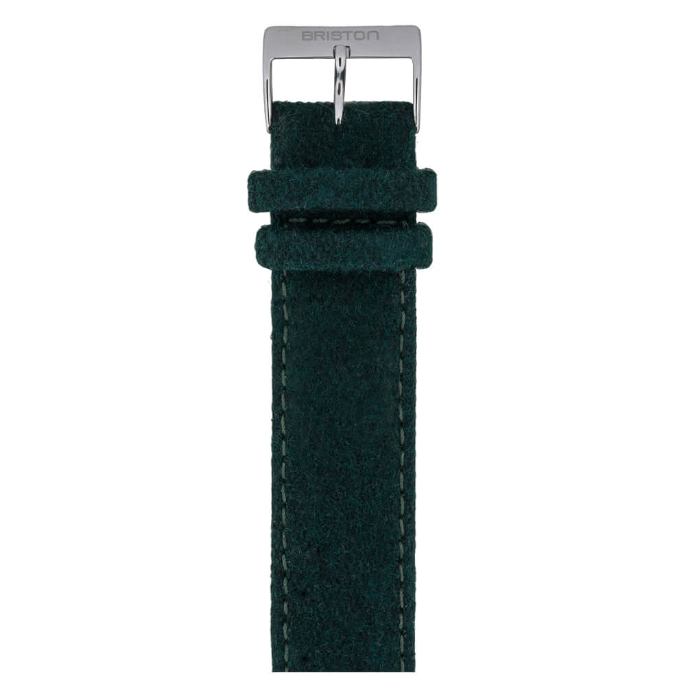 briston-clubmaster-classic-bracelet-flanelle-vert-anglais-20-mm image 1