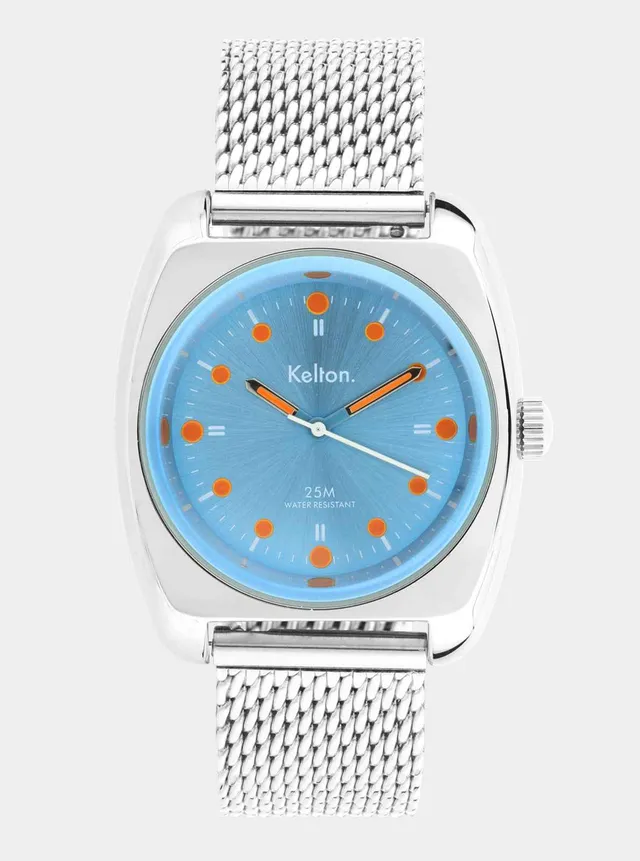 kelton-rc2-montre-homme-blue-orange-maille-milanaise image 1