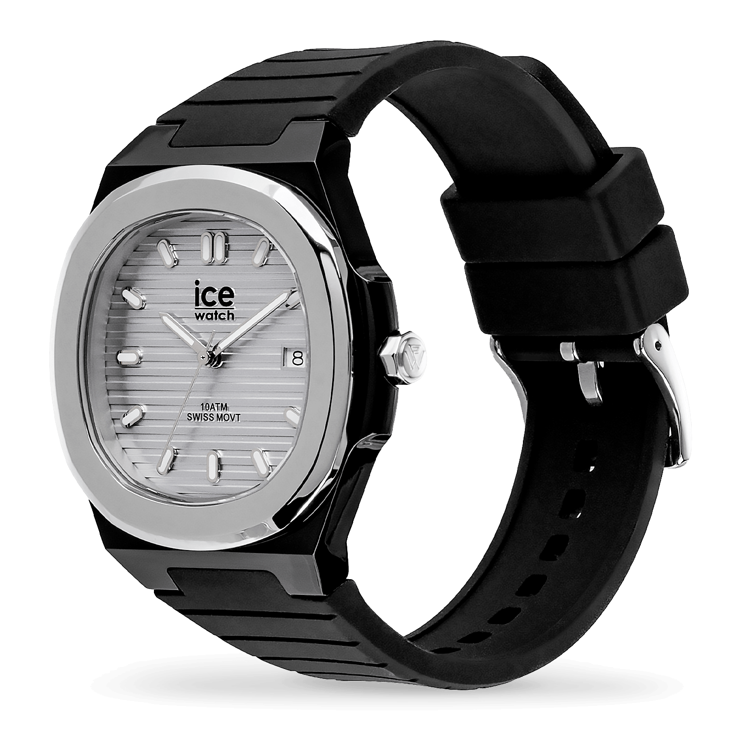 ice-watch-ice-power-pw7-montre-mixte-silicone-noir-cadran-silver-dateur image 2