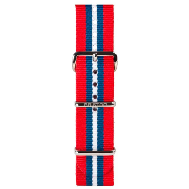 briston-bracelet-type-nato-nylon-ray-rouge-bleu-blanc-20-mm image 1