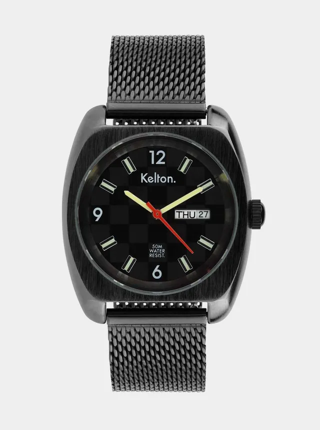 kelton-rc-22-montre-damier-mesh-acier-jour-date-miyota-2105 image 1