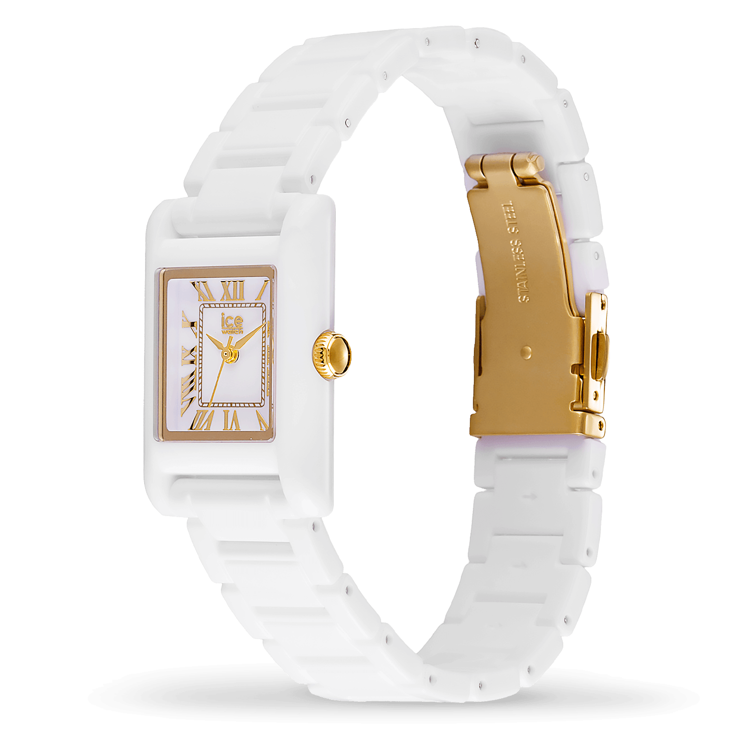 ice-watch-ice-power-pw6-montre-femme-rectangulaire-blanche-et-or image 2