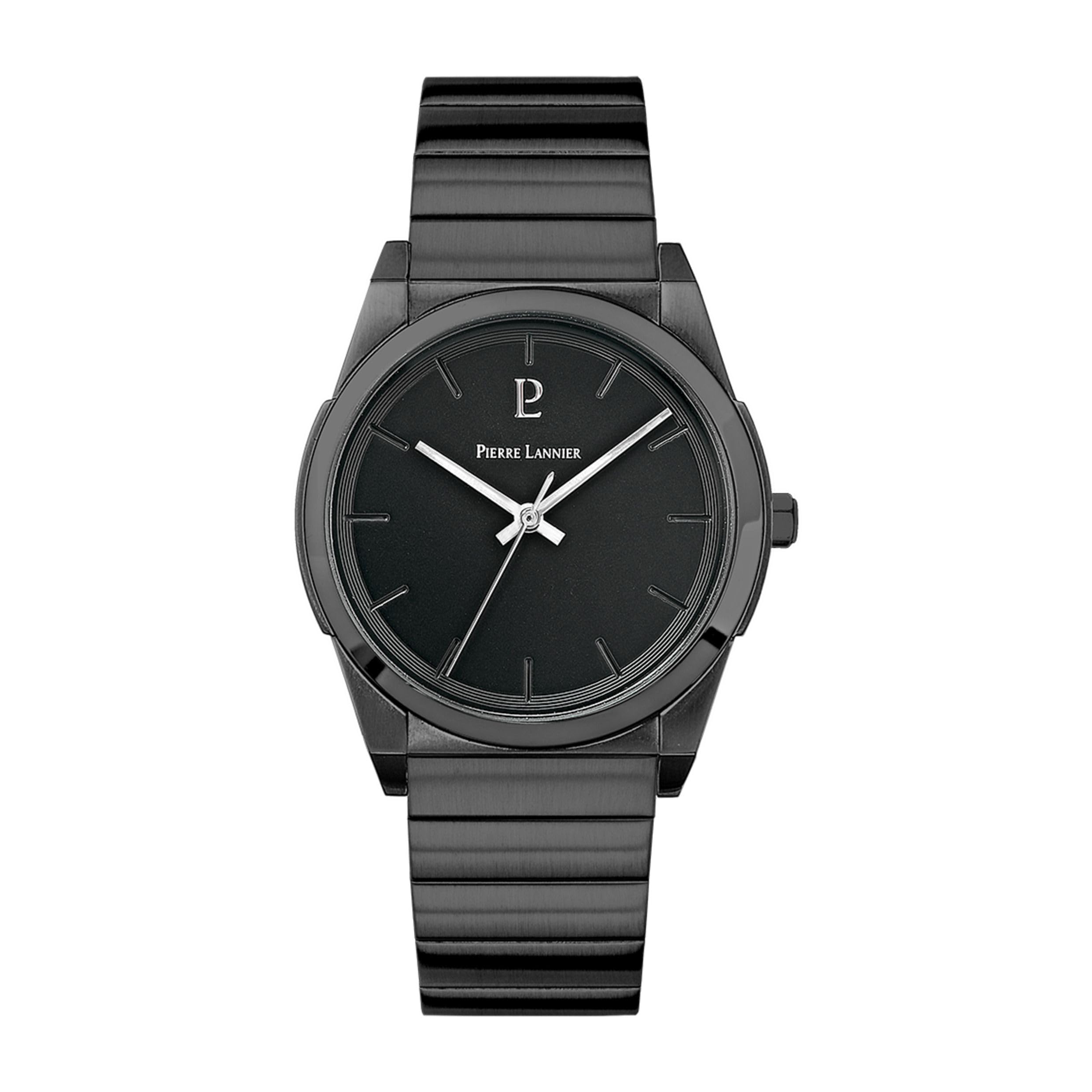 pierre-lannier-candide-noire-38-mm-acier-inoxydable-3-atm-montre-quartz image 1