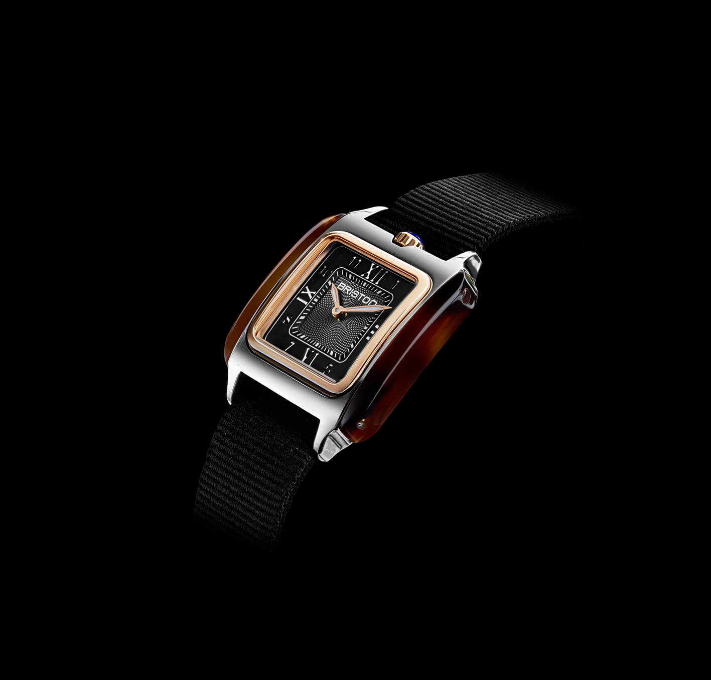 briston-streamliner-kennedy-hm-30-mm-or-rose-noir-nato image 5