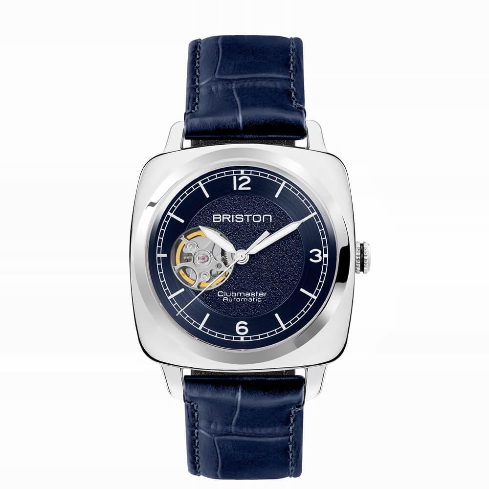 briston-clubmaster-legend-classic-open-39-mm-auto-acier-bleu image 1