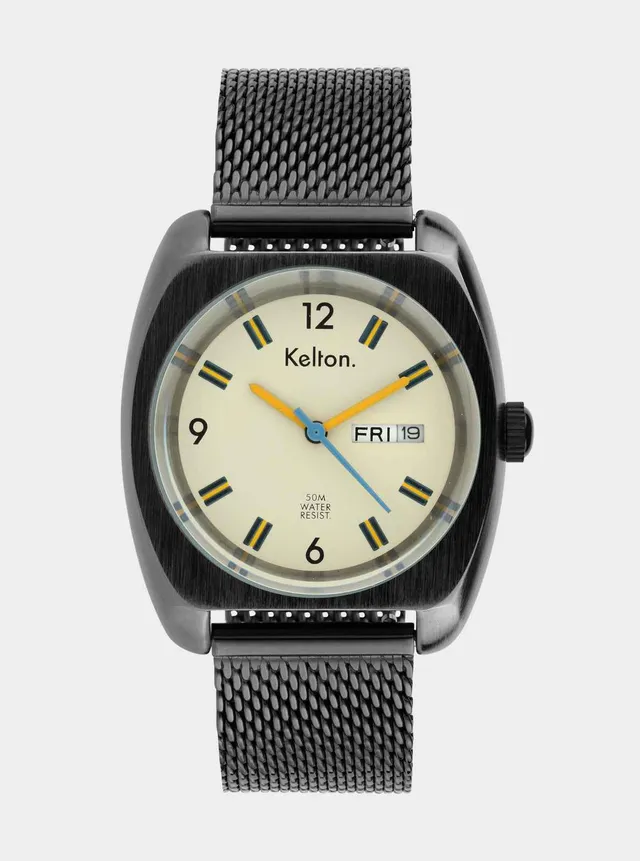 kelton-rc-22-montre-quartz-blanche-mesh-acier image 1