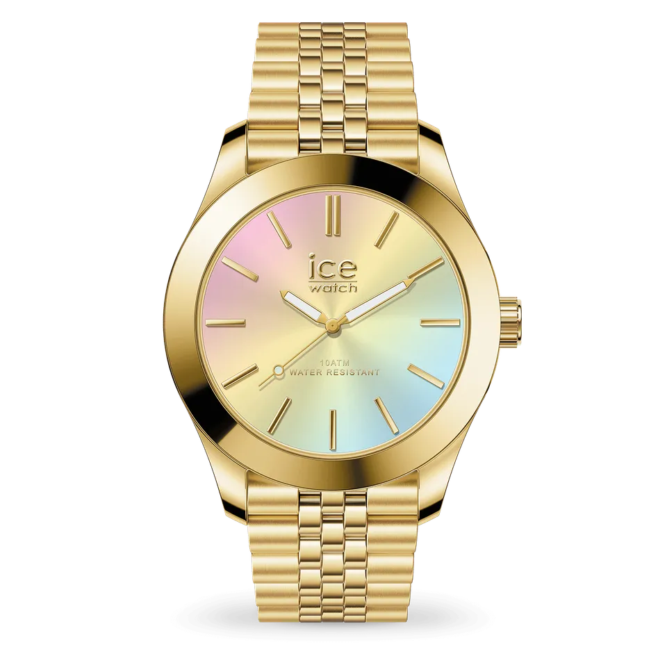 ice-watch-ice-steel-gold-rainbow-montre-femme-cadran-arc-en-ciel-bracelet-jubil image 1