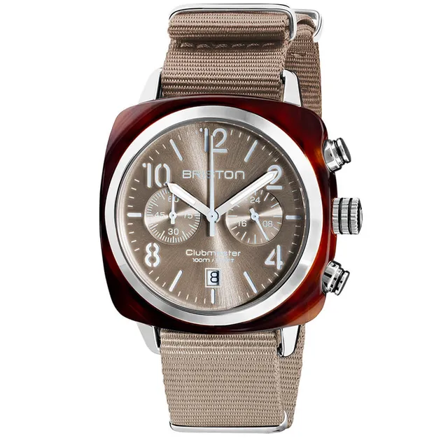 briston-clubmaster-classic-chronographe-40-mm-gris-taupe-quartz image 1
