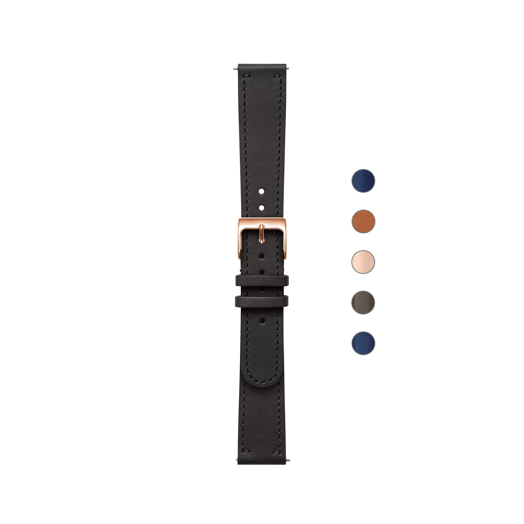withings-bracelet-cuir-premium-18-mm-pour-scanwatch-38-mm-et-steel image 8