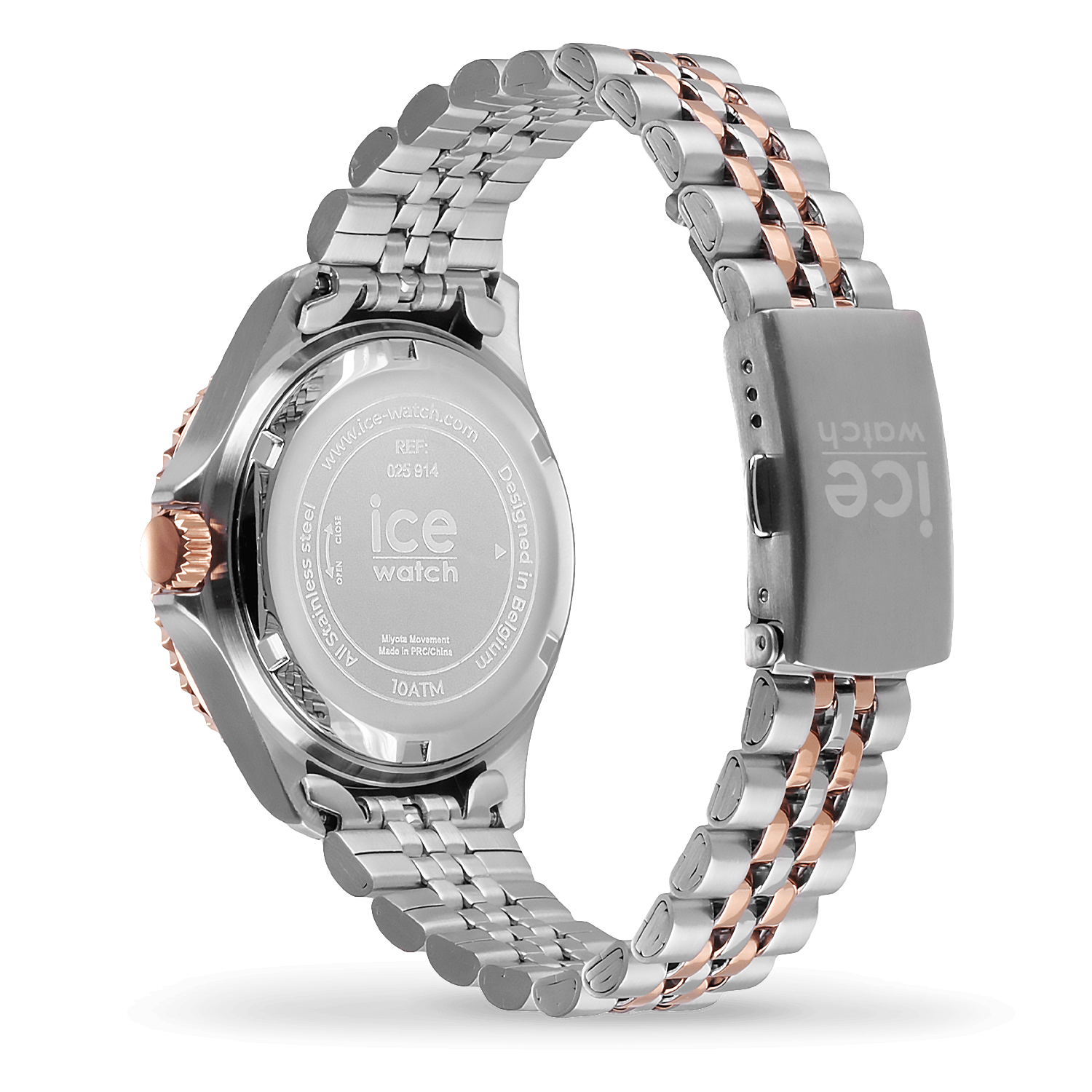 ice-watch-ice-steel-silver-rose-gold-cadran-chocolat-montre-acier image 4