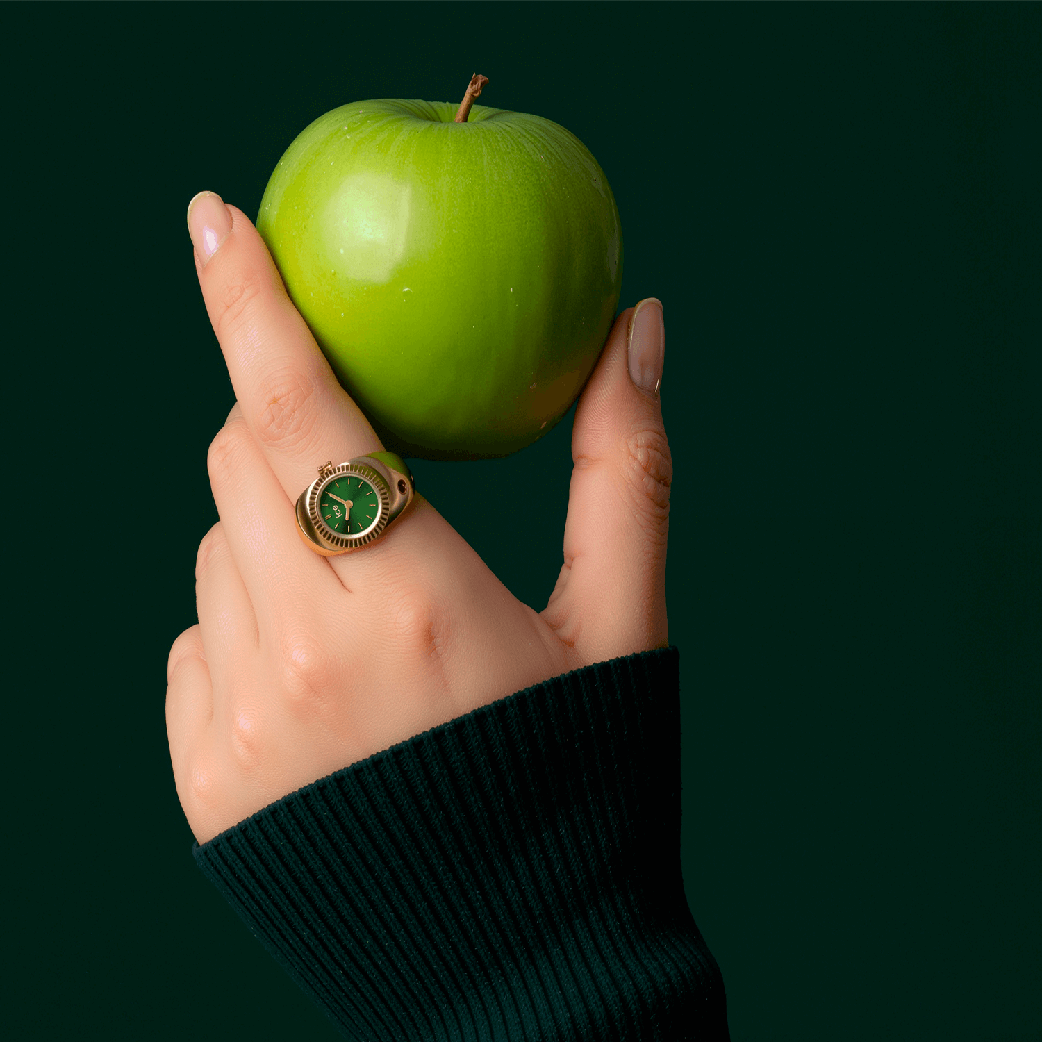 ice-watch-ice-glam-chouchou-montre-bague-dor-e-cadran-vert image 6
