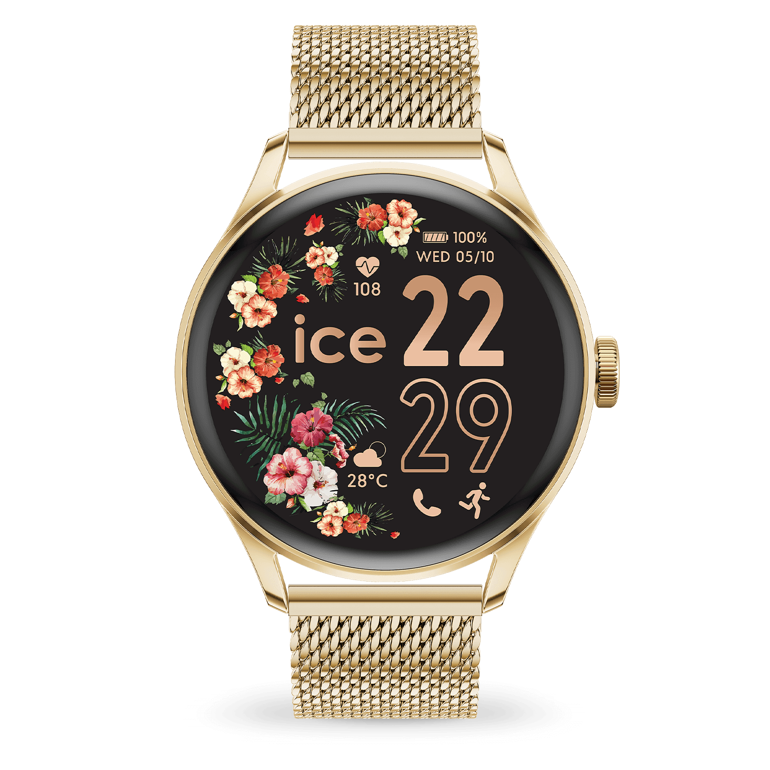 ice-watch-ice-smart-2-0-ronde-1-20-montre-connect-e-gold-milanese-cran-amoled image 1