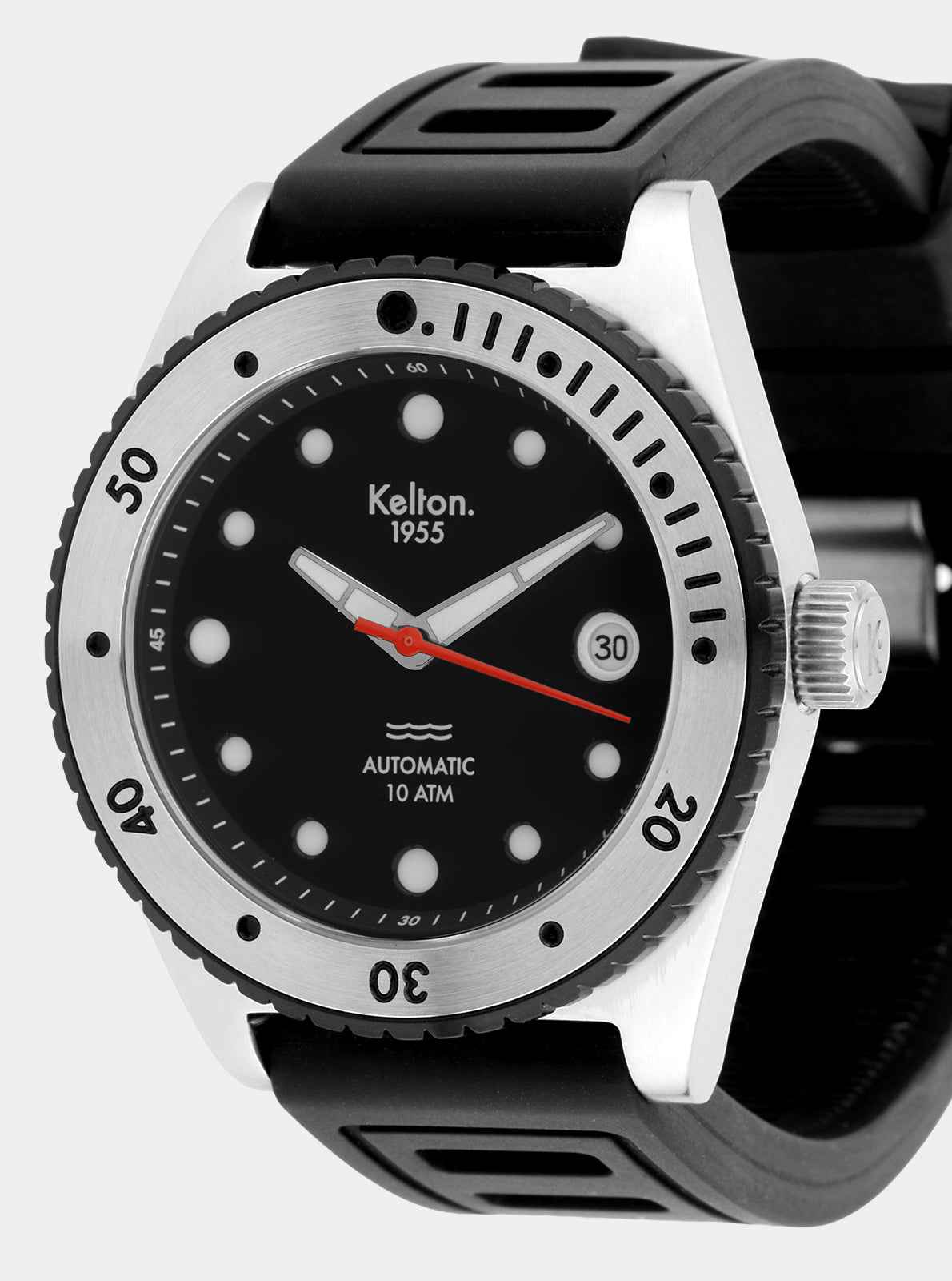 kelton-1955-10-atm-ii-montre-acier-bross-bracelet-isofrane-fkm image 5