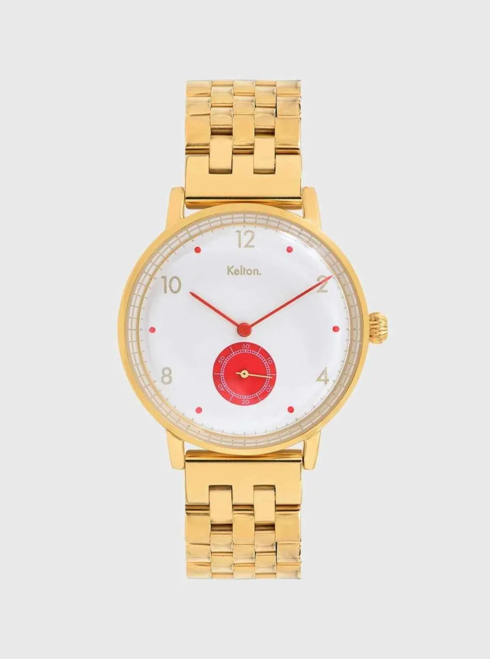 kelton-villa-gold-rouge-montre-cadran-rouge-bo-tier-dor image 1