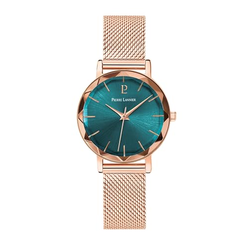 pierre-lannier-multiples-montre-femme-quartz-cadran-vert-bracelet-milanais-or-ro image 5
