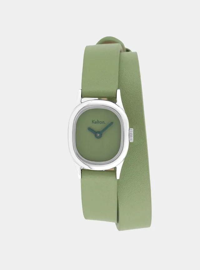 kelton-minicolo-sauge-montre-bijou-double-tour-cuir image 1