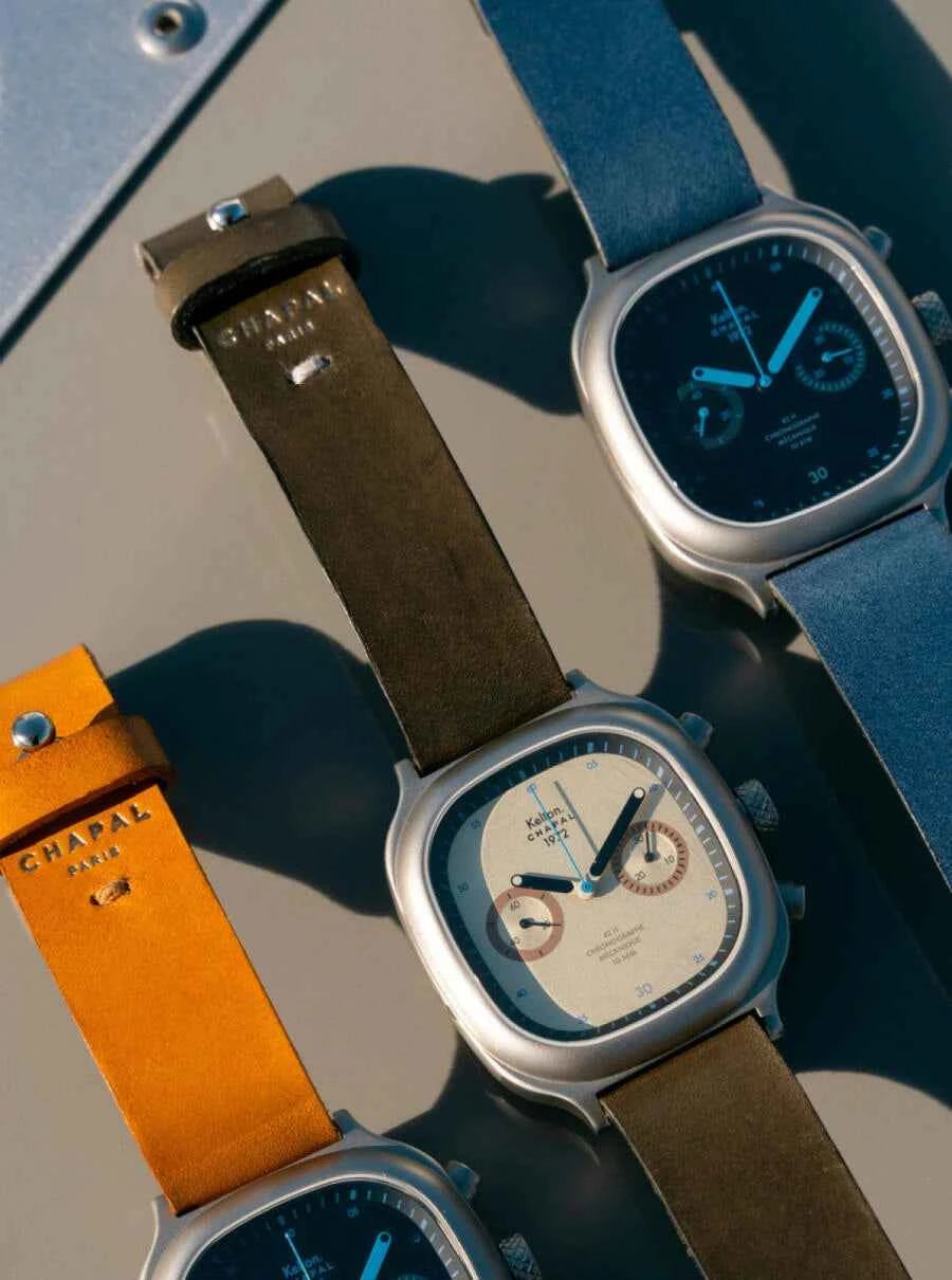montre-kelton-x-chapal-chronographe-1972-skyblue-m-canique-limit-e-100-exemplair image 2