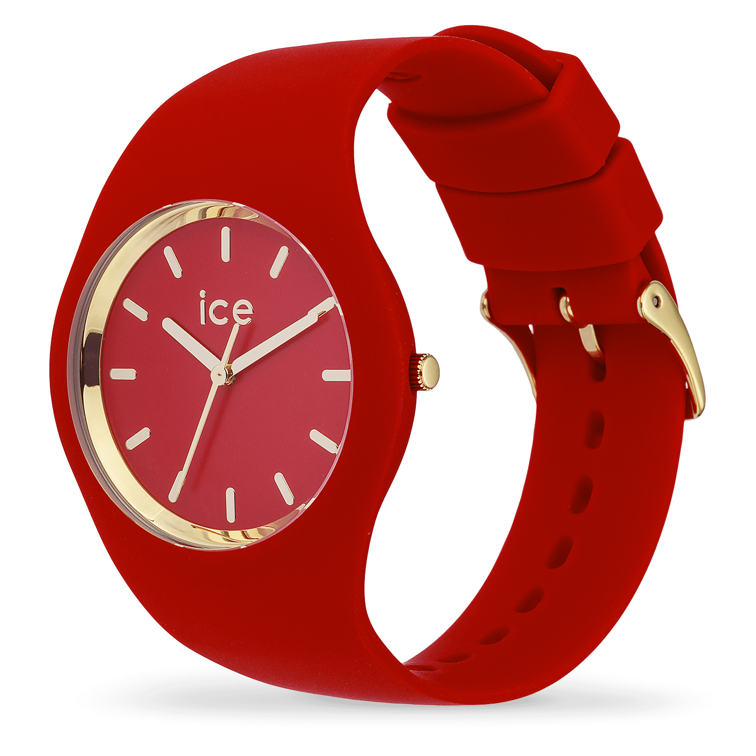 ice-watch-ice-glam-red-montre-femme-silicone-rouge-d-tails-dor-s image 2
