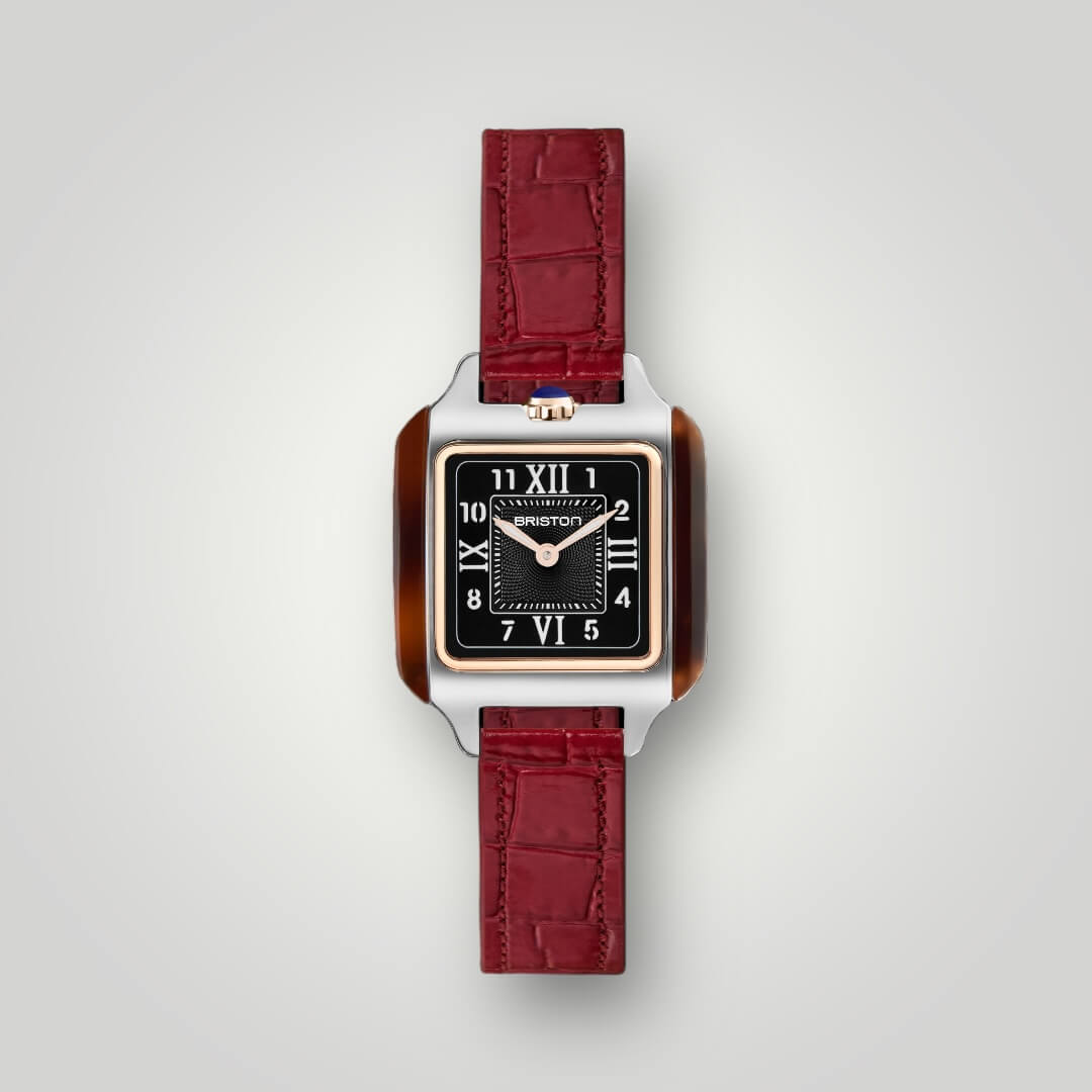 briston-bracelet-cuir-luxury-bordeaux-12-mm-imitation-alligator image 2