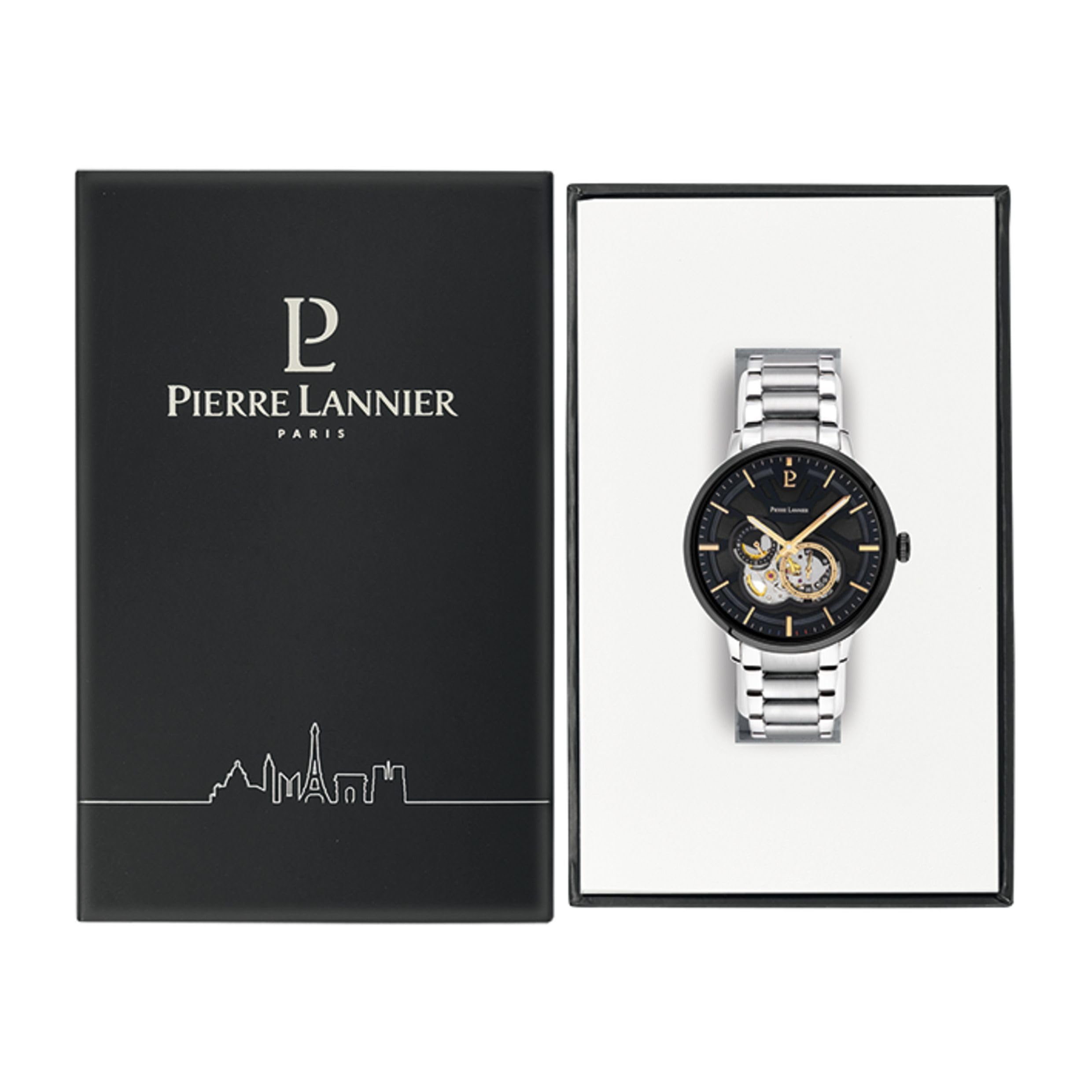 pierre-lannier-trio-automatique-montre-acier-inoxydable-42-mm-tanche-5-atm image 5