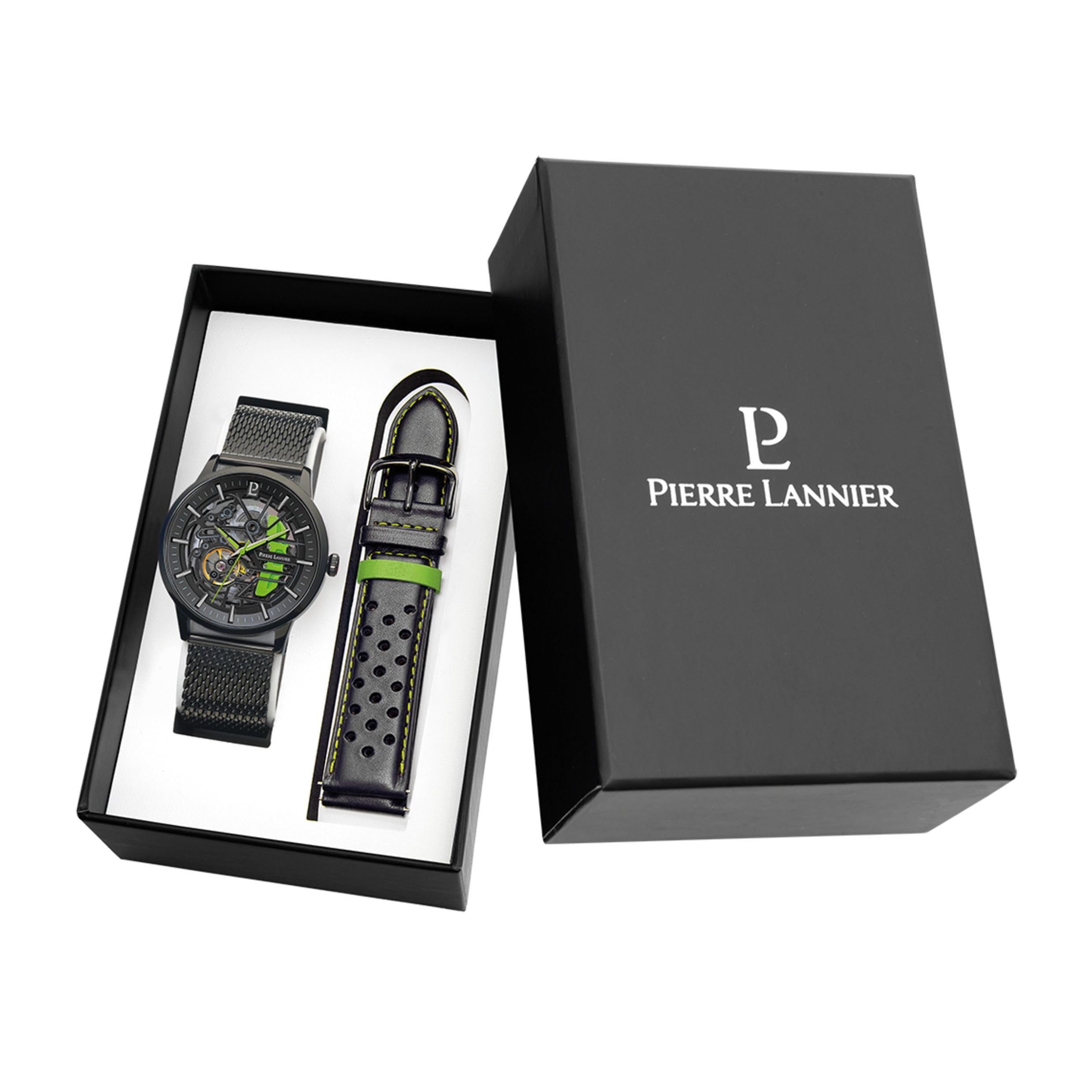 pierre-lannier-paddock-montre-automatique-homme-43-mm-bracelet-cuir image 1