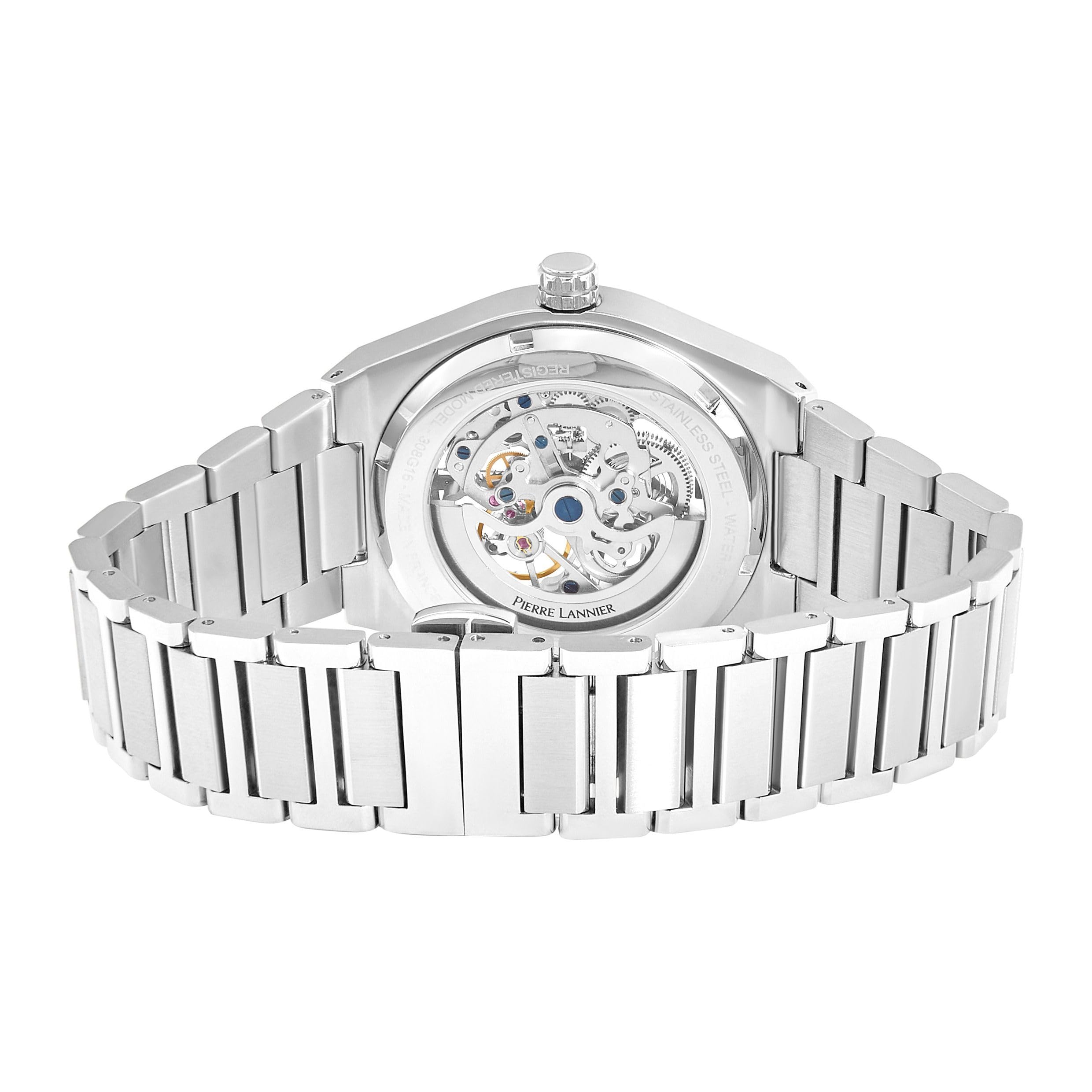 pierre-lannier-automatique-montre-automatic-42-5-mm-acier-inoxydable-5-atm image 4