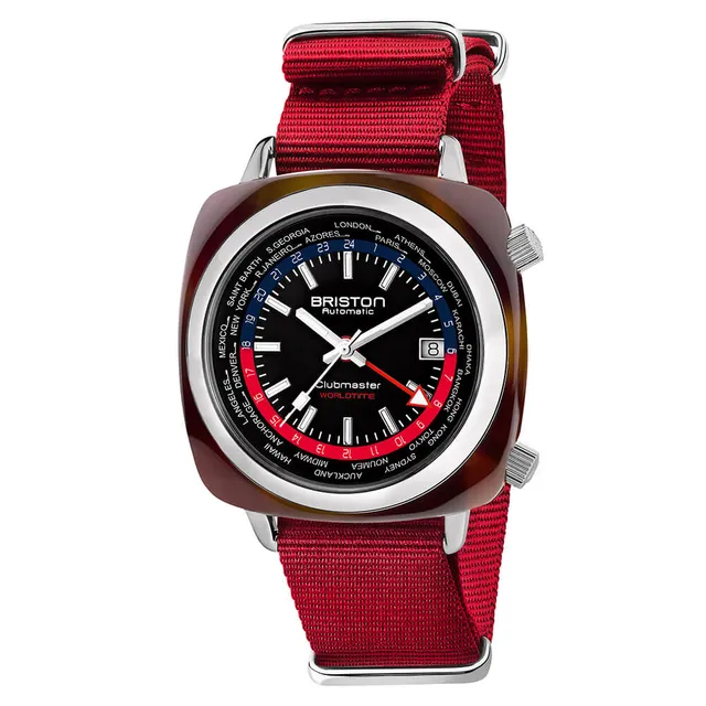 briston-clubmaster-traveler-worldtime-montre-automatique-gmt-42-mm-rouge image 1