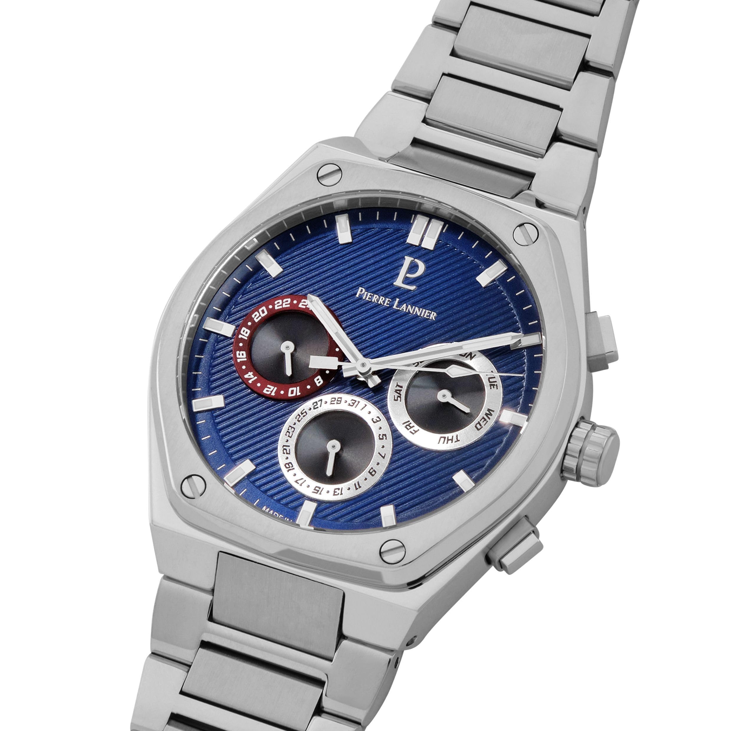 pierre-lannier-copilote-chronographe-quartz-42-5-mm-acier-inoxydable image 3