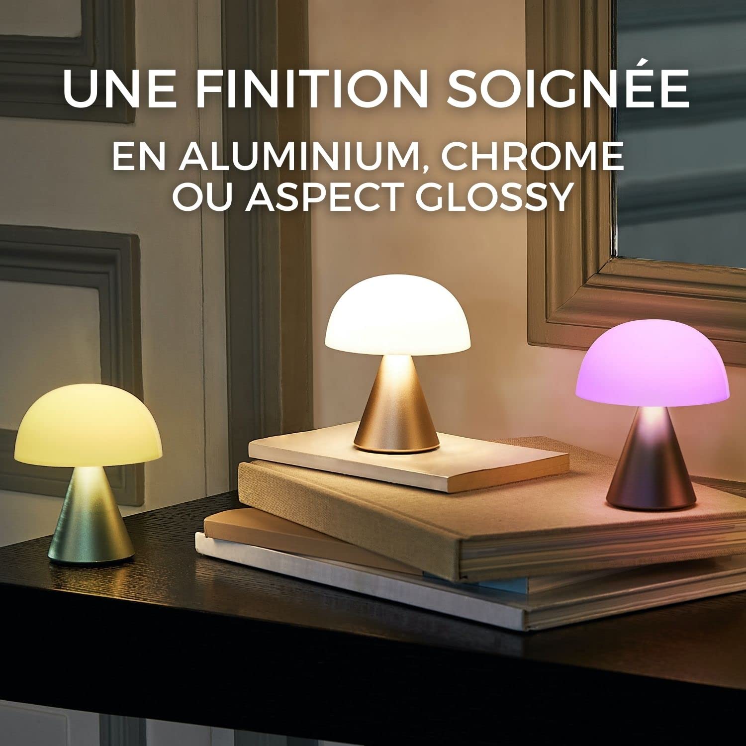lexon-mina-m-lampe-champignon-led-sans-fil-9-couleurs-alu-poli image 6