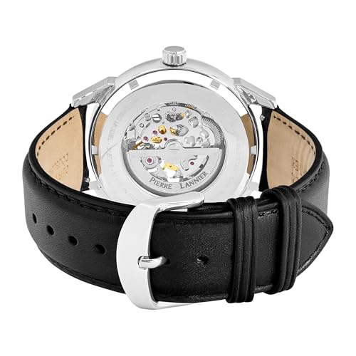 pierre-lannier-automatique-monarck-montre-automatic-43-mm-acier-cuir-5-atm image 8