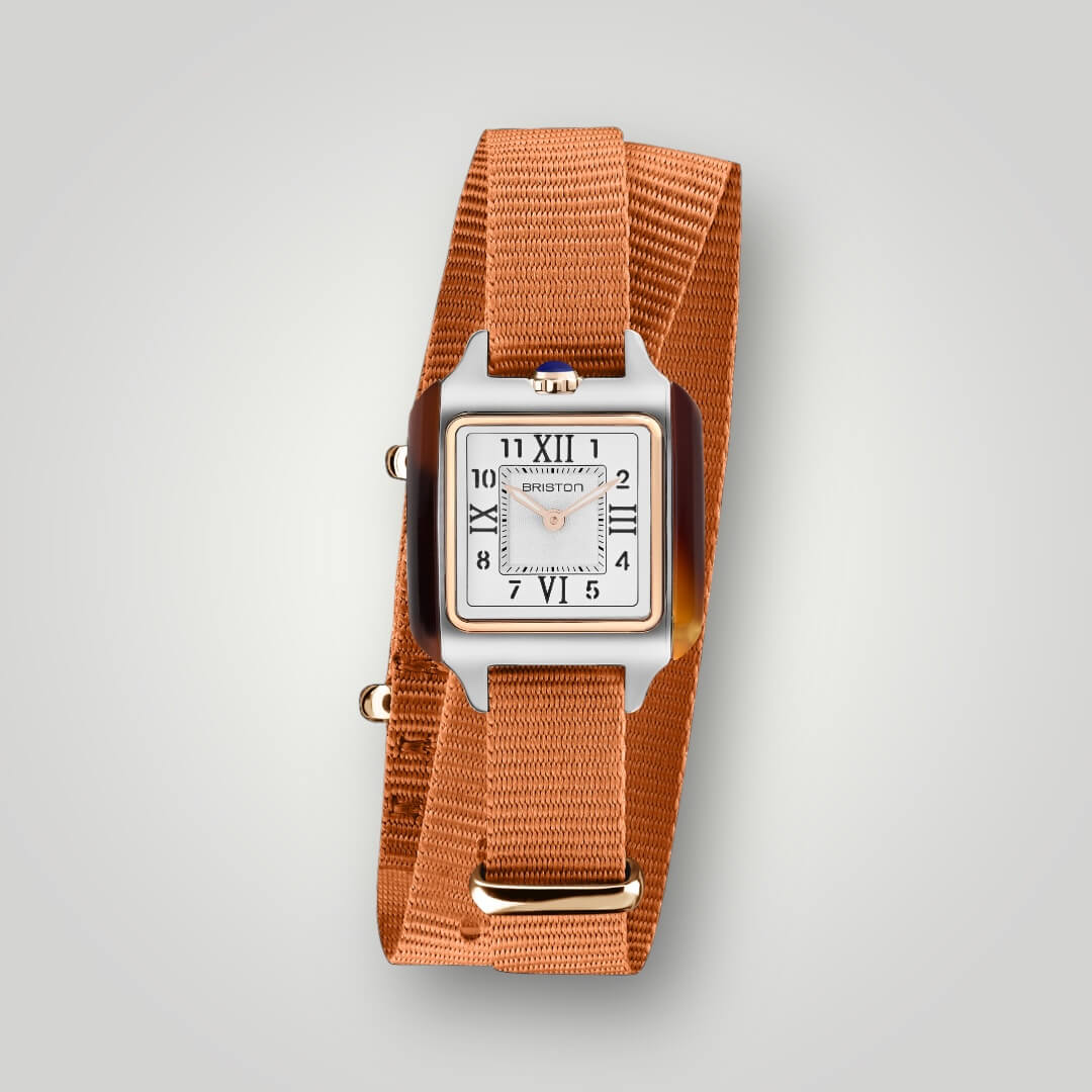 briston-bracelet-nato-nylon-12-mm-marron-clubmaster-lady image 3