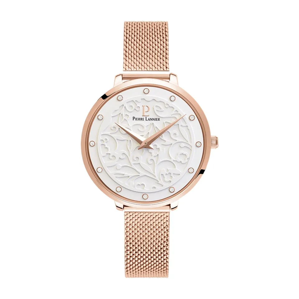 pierre-lannier-montre-femme-acier-rose-bo-tier-rond-33-mm image 1