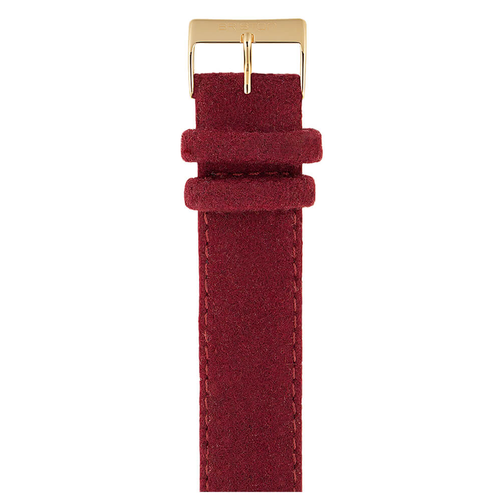 briston-bracelet-flanelle-bordeaux-20-mm-cuir-et-flanelle image 2
