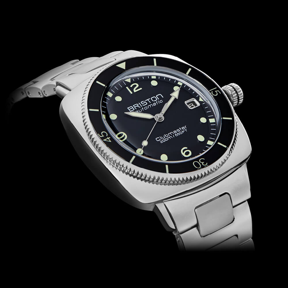 briston-clubmaster-legend-diver-40-mm-automatique-noir-acier image 4