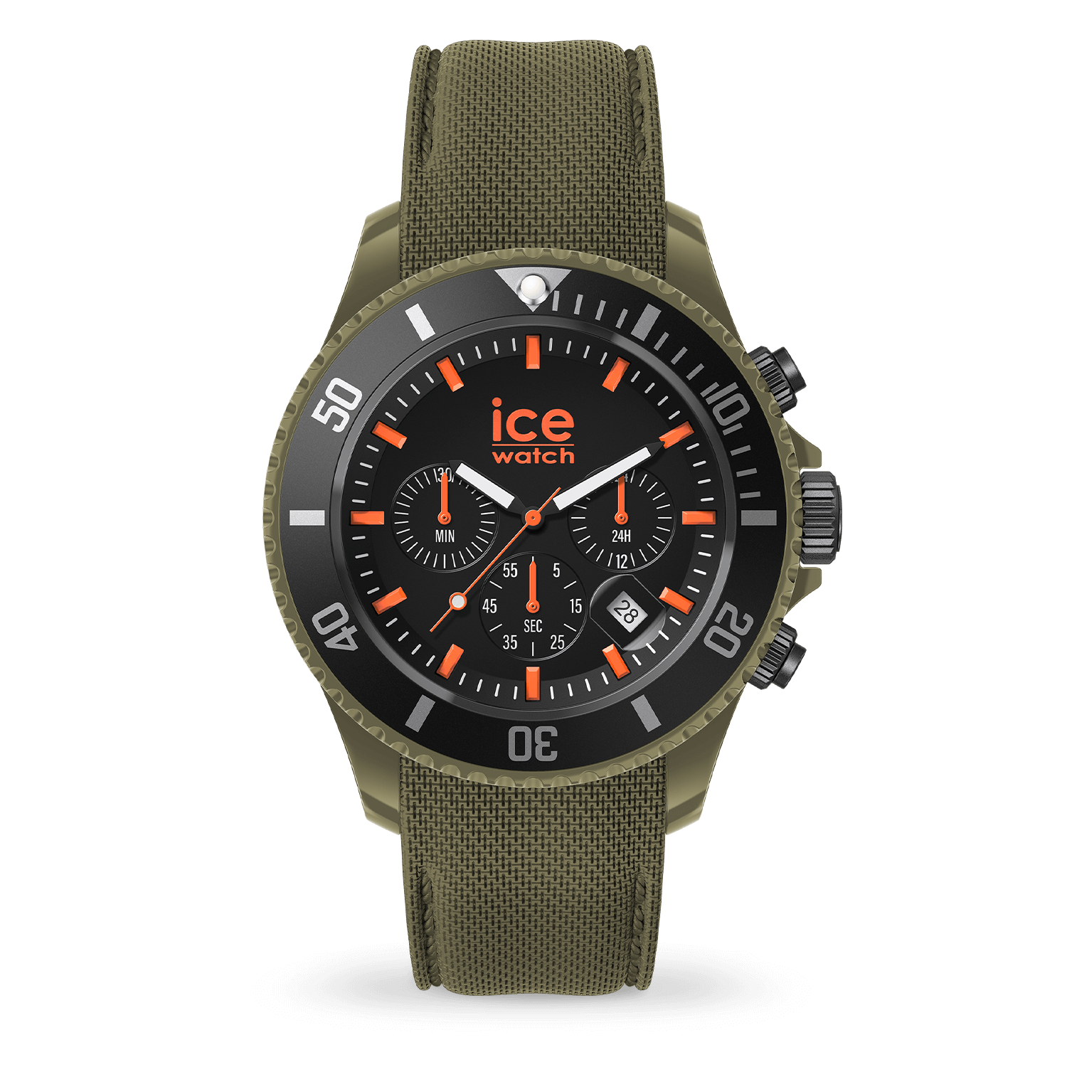 ice-watch-ice-chrono-khaki-orange-montre-chrono-mixte-biopoly image 1