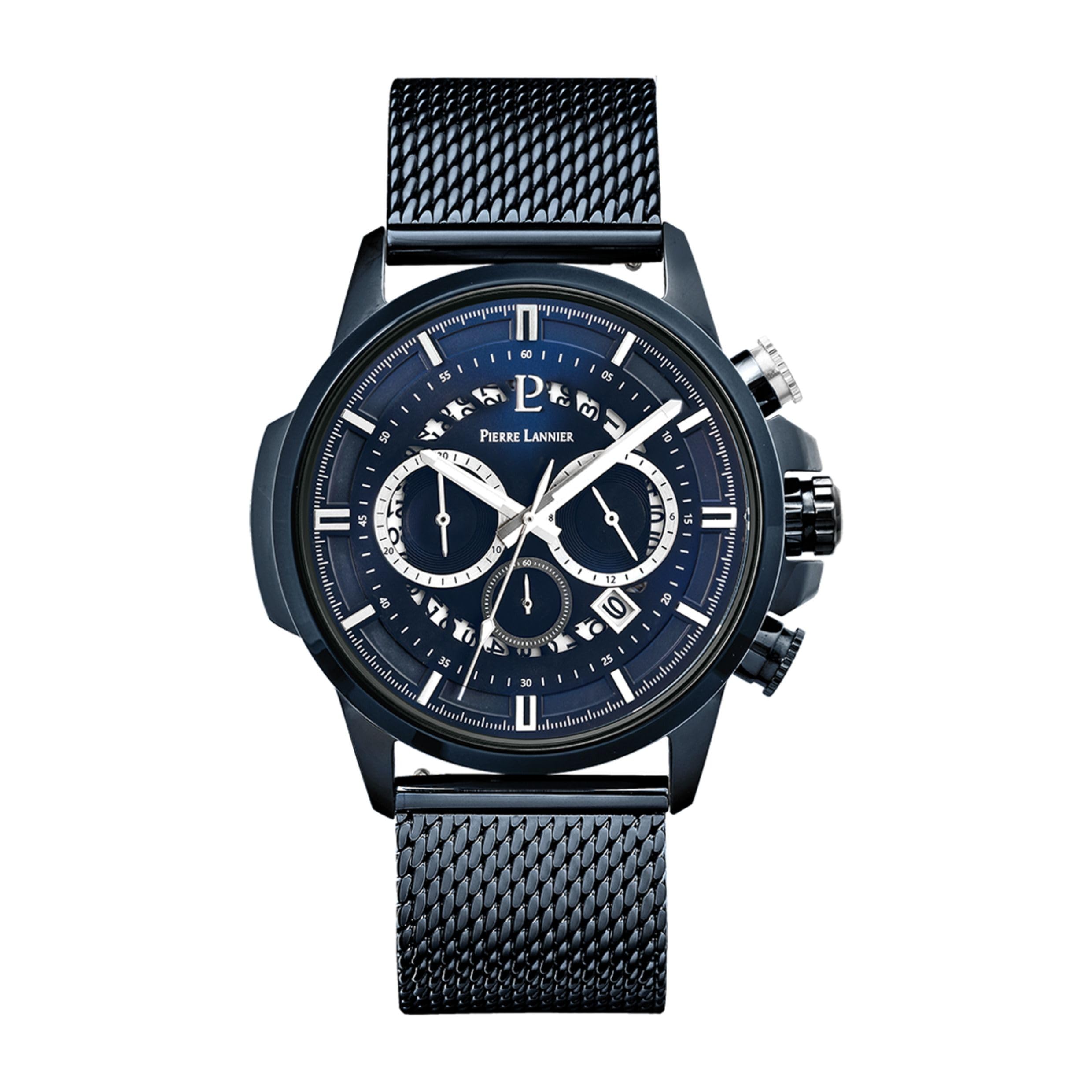 pierre-lannier-sentinelle-chronographe-quartz-44-mm-bleu-acier-5-atm image 1