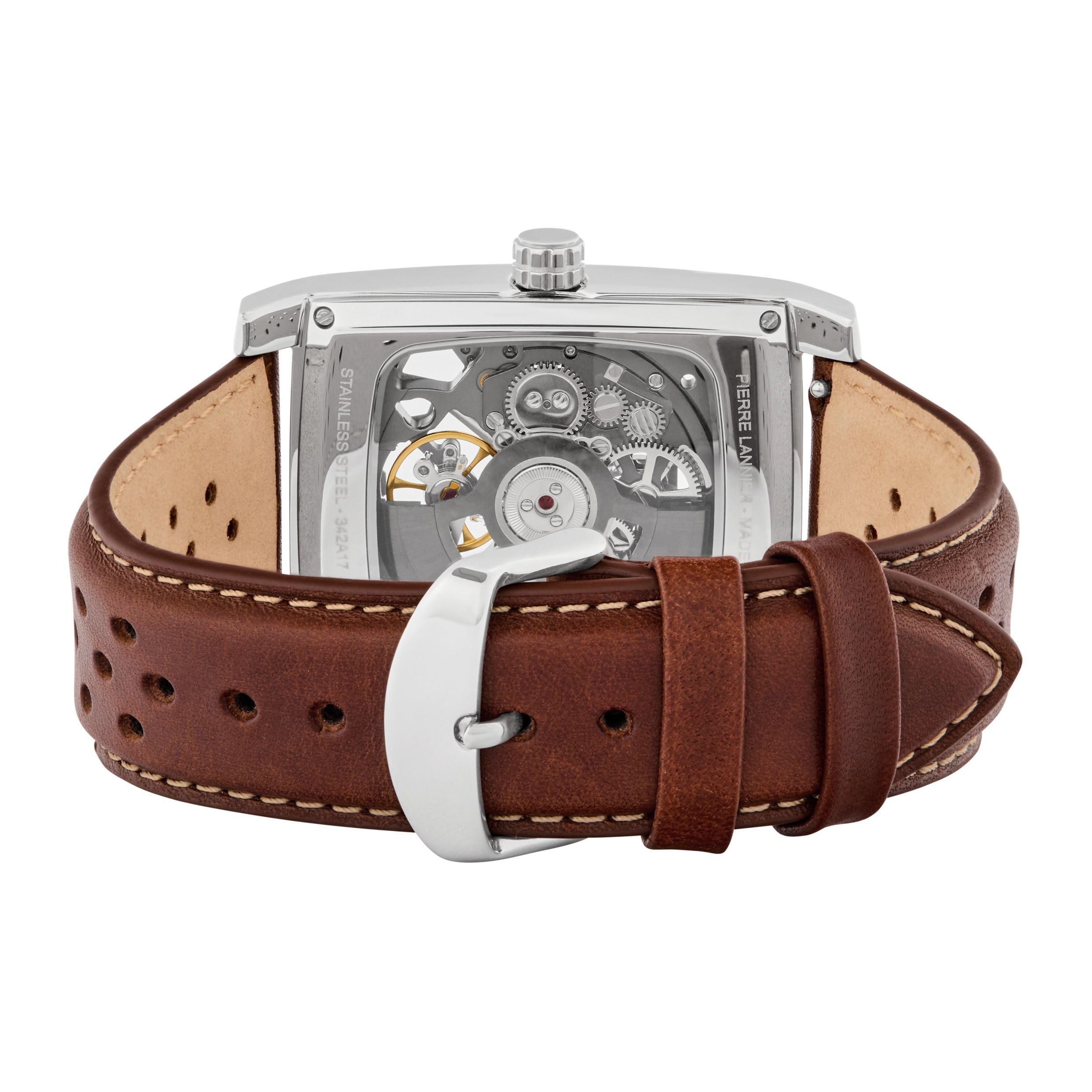 pierre-lannier-hector-montre-automatique-acier-et-cuir-5-atm image 4