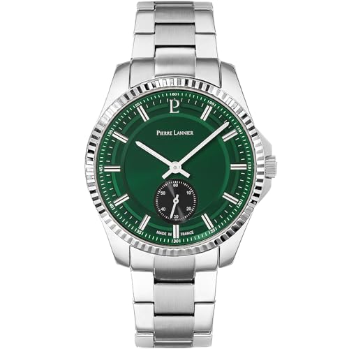 pierre-lannier-m-tropolitain-246g171-montre-homme-acier-cadran-vert image 2