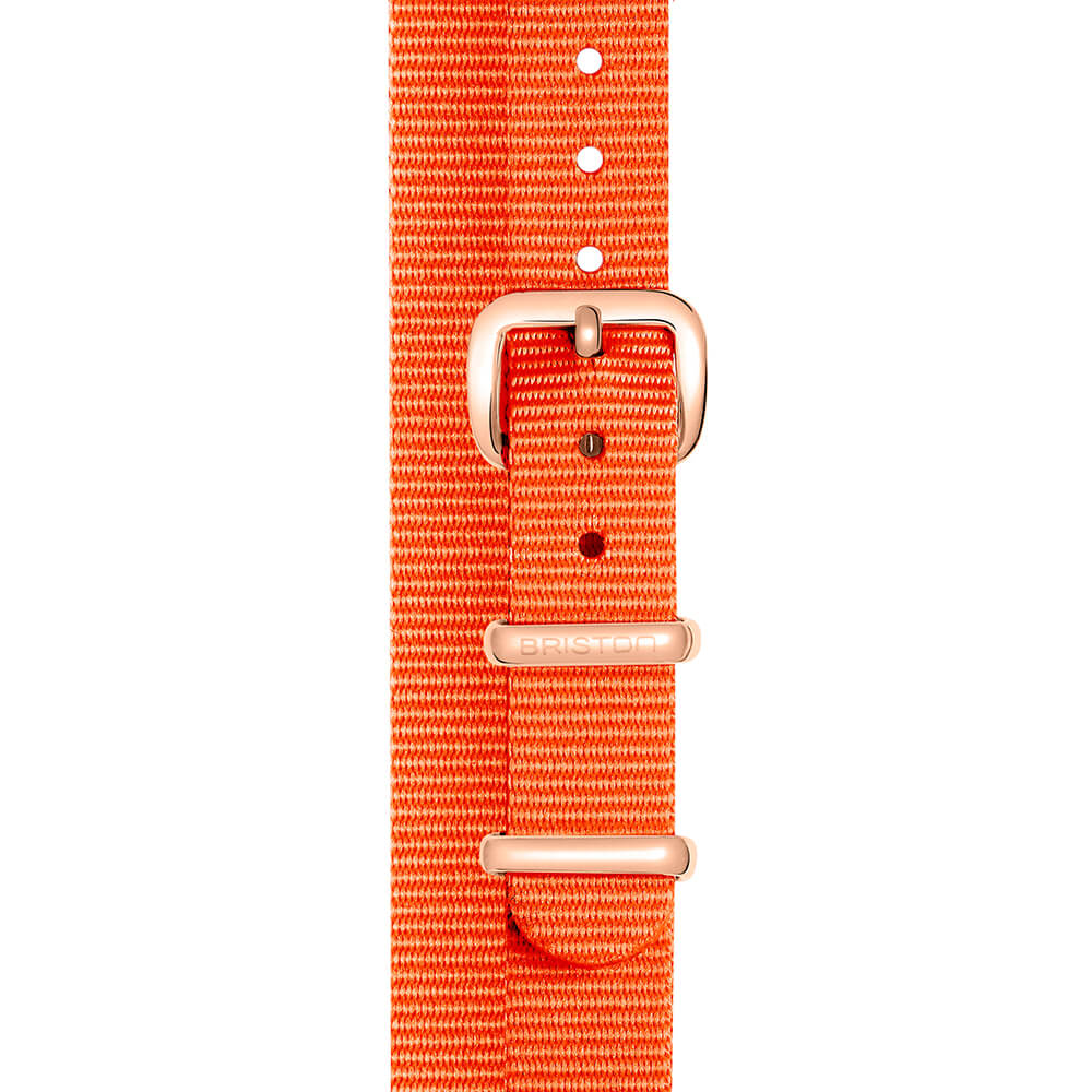 briston-bracelet-type-nato-12-mm-orange-nylon-double-tour-clubmaster-lady image 2
