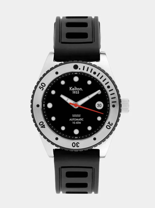 kelton-1955-montre-10-atm-ii-acier-bross-bracelet-isofrane-fkm image 1