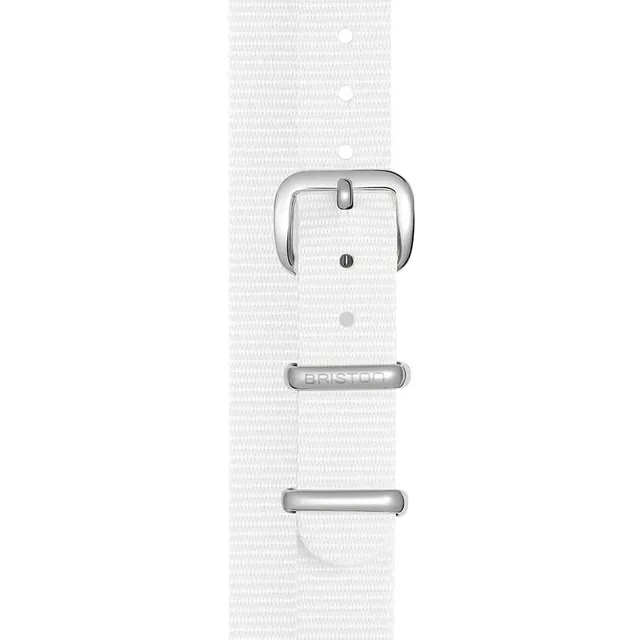 briston-bracelet-nato-12-mm-blanc-clubmaster-lady image 1