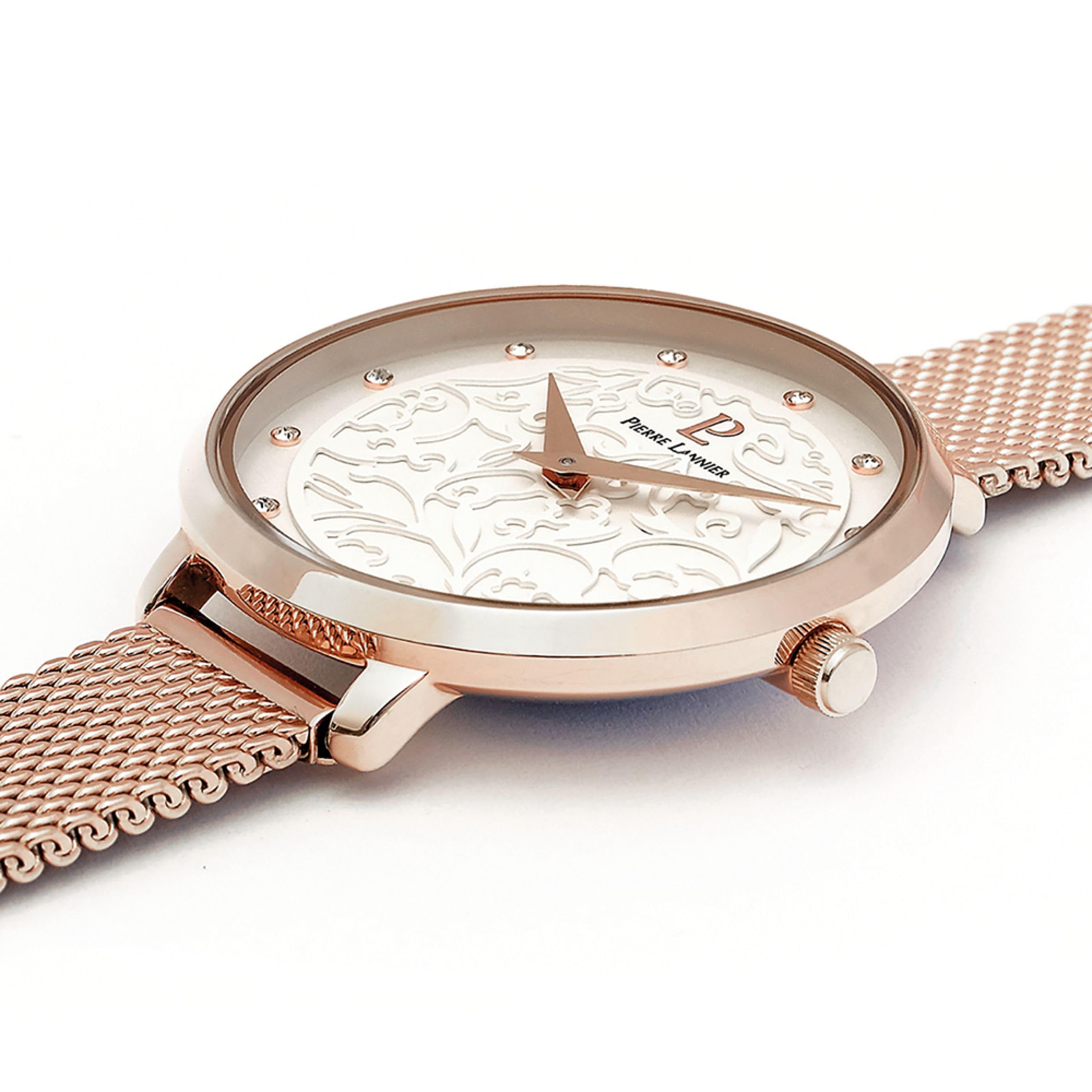 pierre-lannier-montre-femme-acier-rose-bo-tier-rond-33-mm image 6