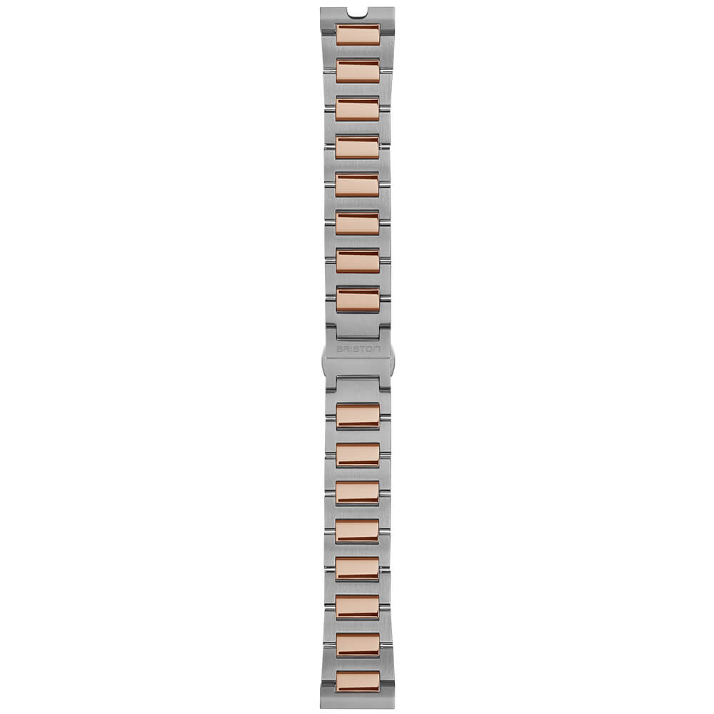 briston-bracelet-acier-kennedy-medium-18-mm-bicolore-argent-et-or-rose image 3
