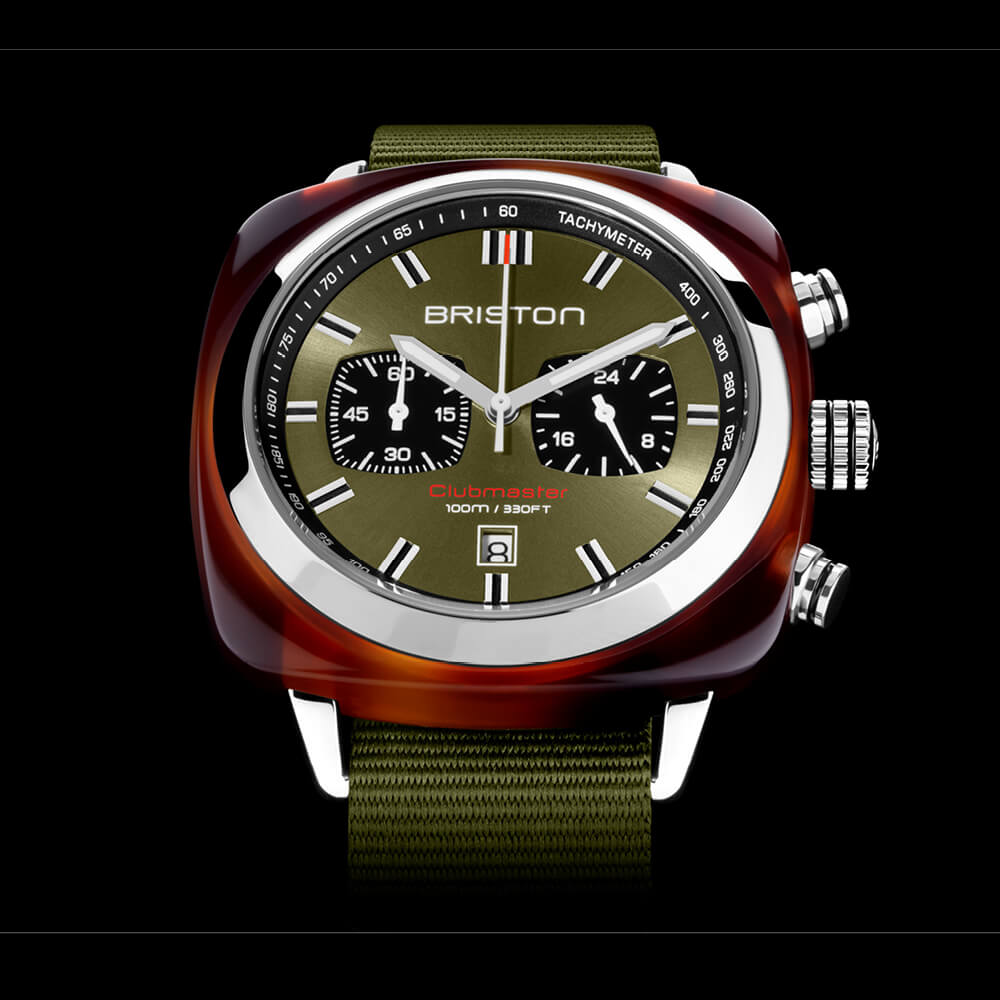 briston-clubmaster-sport-chrono-42-mm-vert-olive image 4
