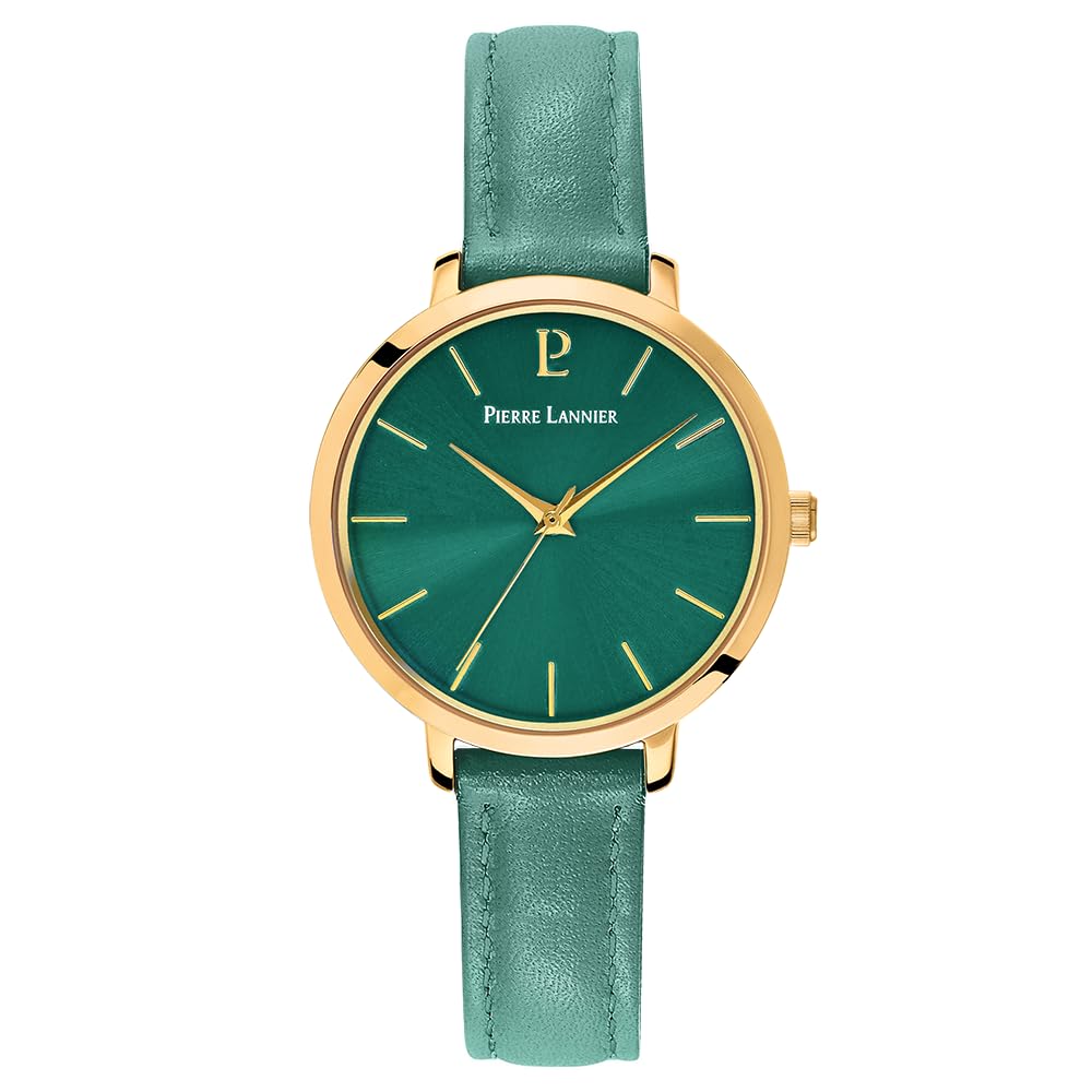 pierre-lannier-038j577-montre-femme-quartz-bracelet-vert image 1